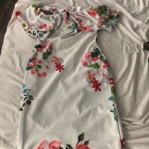 White rose dress